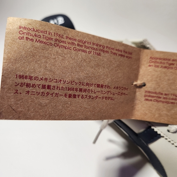 Onitsuka tiger men’s and women’s white and navy trainers - Picture 8 of 9